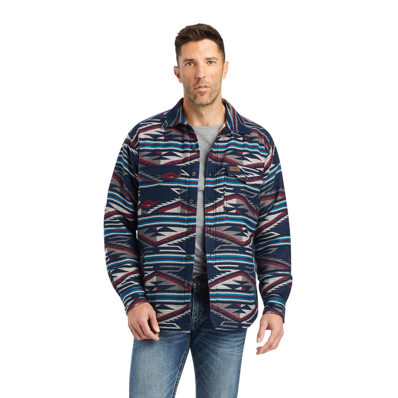 Ariat Jacke Herren - Retro Chimayo Shirt Navy/DunkelRot ( UQLBX-0179 )